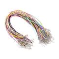 100pcs Necklace Cord with Lobster Claw Clasp Waxed Cotton Necklace Chain Bulk Multicolor for Pendants Bracelet Necklace and Jewelry Making