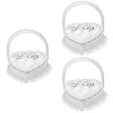 3 Pack Lace Ring Pillow Decor Wedding Rings Pillow Wedding Bearer Wedding Accessories Wedding Supplies Bride