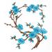 Blossom 3D Flower Applique Flower Embroidery Flower Sewing Applique Collar Applique DIY Craft Neckline for Cheongsam Clothes Dress ( Blue )