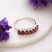 'Polished One-Carat Faceted Garnet Cocktail Ring from India'