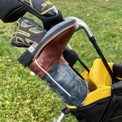 Nike Accessories | Custom Western Cowboy Boot Oldwest Golf Club Putter Head Cover Brown New | Color: Blue/Brown | Size: Os