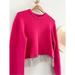 Anthropologie Sweaters | House Of Harlow 1960 | Fuchsia Rhinestone Detail Sweater | Hot Pink Barbie Pink | Color: Pink/Silver | Size: S