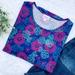 Lularoe Tops | Lularoe | Printed Floral Irma Top Size Small Nwt | Color: Blue/Purple | Size: S