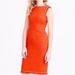 J. Crew Dresses | J. Crew Tweed Dress Size 6 Orange Sheath Fringe Zip Back Sleeveless Office | Color: Orange | Size: 6