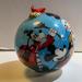 Disney Holiday | Mickey Friends Glass Ball Christmas Ornament Disney Hand Painted Vintage Holiday | Color: Blue/White | Size: See Pictures