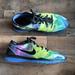 Nike Shoes | Nike Free 5.0 Tr Tie Dye Purple Neon Yellow Sz 9 Women | Color: Purple/Yellow | Size: 9