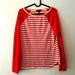 J. Crew Tops | J. Crew Baseball-Style Top In Orange And White Stripe With Light Orange Collar | Color: Orange/White | Size: M