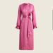 J. Crew Dresses | J. Crew Pink Drapey Belted Midi Button Down Shirt Dress Size Small | Color: Pink | Size: S