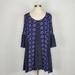 Anthropologie Tops | Anthropologie Easel Blue Boho Tunic L Euc | Color: Blue | Size: L