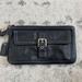 Coach Bags | Coach Black Soft Leather Adjustable Buckle Stitched Wristlet Clutch. | Color: Black | Size: Os