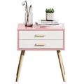 CoByda 2-Drawer Bedside Table: Sleek Nightstand for Home, Office, or Dorm Use