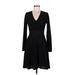 Dana Buchman Casual Dress - Sweater Dress: Black Dresses - Women's Size Medium