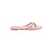 Flats: Pink Solid Shoes - Women's Size 7 - Open Toe