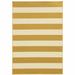 White/Yellow Rectangle 9' x 13' Indoor/Outdoor Area Rug - Breakwater Bay Pembe Striped Gold/Ivory Indoor/Outdoor Area Rug Polypropylene | Wayfair