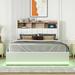 Ivy Bronx Humayun Upholstered Platform Storage Bed Metal in White/Brown | 44.1 H x 54 W x 80.3 D in | Wayfair 0F91A93C45EA4BADBA0FB9EC6A4ED88F