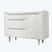 Ebern Designs Vitomir 3 - Drawer Dresser Wood in White | 32.7 H x 45.3 W x 16.9 D in | Wayfair 00653B7A06714F89AE7FDD3E3FD61585