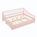 Red Barrel Studio® Sade Daybed Wood in Pink | 32.3 H x 75.8 W x 82 D in | Wayfair 7B151C0347554F4C98EC93B29CE11562