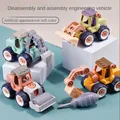 Ensemble de camion en plastique Minumobile pour enfants assemblage de jouets chargement