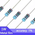 Résistance à Film métallique 1W, 20 pièces, 1.8 2 2.2 18 20 22 180 200 220 R K Ohm, anneau cinq couleurs 1% 0,18ohm 0,22ohm, résistance 1R8 2R2 2R 2K