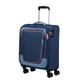 American Tourister Pulsonic - Spinner S, Erweiterbar Handgepäck, 55 cm, 40.5/43.5 L, Blau (Combat Navy)