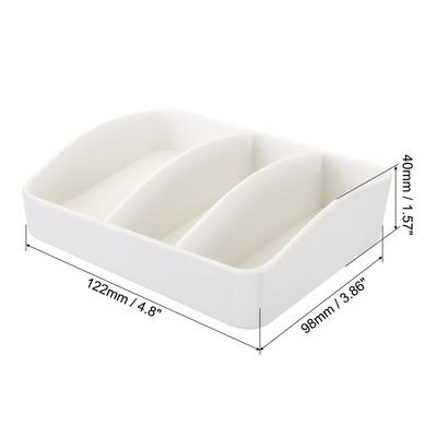 Plastic Tea Box, 3 Compartments Tea Bag Organizer Coffee Bag Style 1