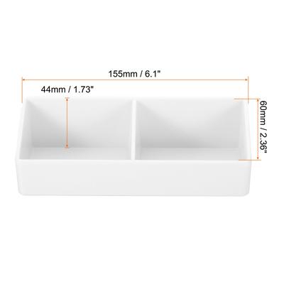 Plastic Tea Box, 2 Compartments Tea Bag Organizer Coffee Bag Container