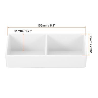 Plastic Tea Box, 2 Compartments Tea Bag Organizer Coffee Bag Container