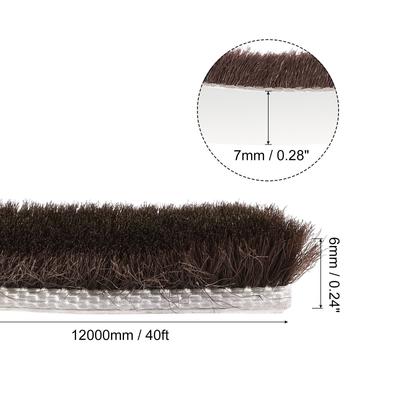 Weather Stripping Brush, Self-Adhesive Seal Weatherstrip Sweep Brush