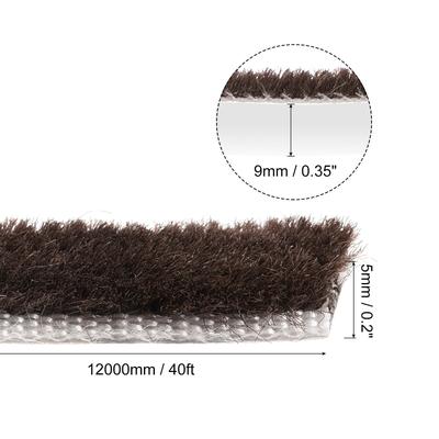 Weather Stripping Brush, Self-Adhesive Seal Weatherstrip Sweep Brush