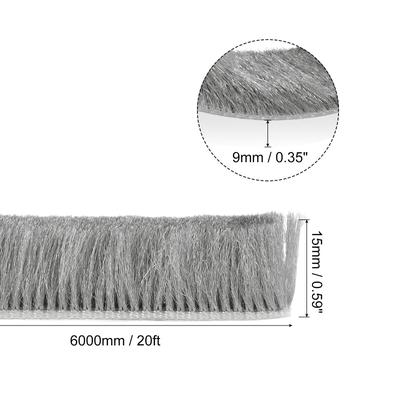 Weather Stripping Brush, Self-Adhesive Seal Weatherstrip Sweep Brush