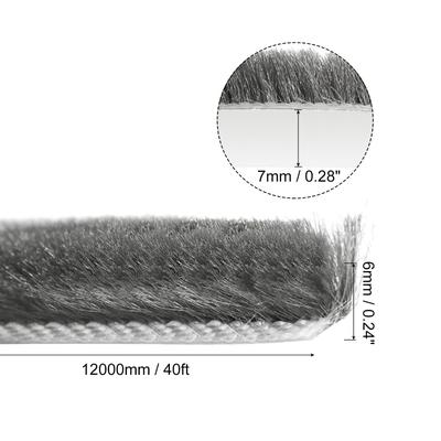 Weather Stripping Brush, Self-Adhesive Seal Weatherstrip Sweep Brush