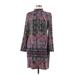 Nanette Lepore Casual Dress: Purple Jacquard Dresses - Women's Size 8