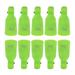 10x Reusable Salon DIY Nail Art Tool Acrylic UV Gel Polish Remover Soaker Cleaner Clip Cap Wrap (Green)