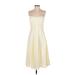 As U Wish Casual Dress - A-Line Strapless Sleeveless: Ivory Print Dresses - Women's Size 5