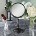 W X 16 H Round Non-Lighted Makeup Mirror 10X 1X Magnifying Makeup Mirrors Rotating Head Makeup Mirror For Desk