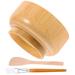 3 Sets Wooden Mask Bowl Masks Mask Stirring Bowl Spatula Mask Mixing Bowl Beauty Tools Clay Mask Mask Making DIY Bowl