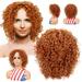 Huaai Short Women s Curly Hair Extension Headgear Curly Wigs Medium Soft Deep Wig Wig Long 10 for Women Curly Hair Heat Length Curly Wigs to Fiber Wigs Brown Blonde Small