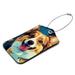 Corgis Pet Animals Pattern 2 PCS Luggage Tags Suitcases PU Leather Travel Bag & Baggage ID Label Tags Travel Essentials