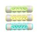 3pcs TPR Dog Toys Dog Chew Toys Dog Toothbrush Doggy Brushing Stick Bone Extremely Durable Puppy Oral Dental Care Tool (Lake Blue Green Yellow)