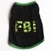 Small Medium FBI Spring Summer Clothes Pet Puppy Costume Dog Cat Apparel Vest