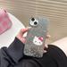 Sanrio Kawaii Hello Kitty Full Screen Lines Phone Case For Iphone 15 11 12 13 14 Pro Max Ladies Girls Gift Shockproof Cover