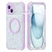 Feishell Waterproof Case for iPhone 15 Compatible with Magsafe Snowproof Dustproof Shockproof IP68 Certified Full Body Protection Built-in Screen & Camera Lens Protector Phone Case Lightpurple