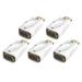 HDMI Male To VGA Female Adapter With 3.5mm Audio Converter Wire Compatible With PC Monitor Projector 1080p HD-White-5pack