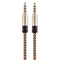 3.5mm 1.5m Audio Cable Nylon Auxiliary Cable Male To Male Stereo Hi-Fi For Headphones Car Home Stereo Speakers Compatible