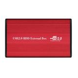 Dazzduo HDD Enclosure Box Alloy HDD 2.5 2.5 HDD HDD USB2.0 2.5 HDD Portable Box HDD Portable Portable Box Alloy Alloy HDD Red