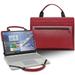 Dell Precision 15 5540 Laptop Sleeve Leather Laptop Case for Dell Precision 15 5540with Accessories Bag Handle (Red)