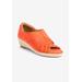 Extra Wide Width Women's The Beckett Espadrille by Comfortview in Red Orange (Size 7 1/2 WW)