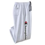 Men's Big & Tall Champion® fleece logo pants by Champion in Oatmeal Heather (Size 5XLT)