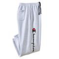 Men's Big & Tall Champion® fleece logo pants by Champion in Oatmeal Heather (Size 3XL)