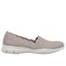 Skechers Women's Seager - Stat Slip-On Shoes | Size 6.0 Wide | Taupe | Textile | Vegan | Machine Washable